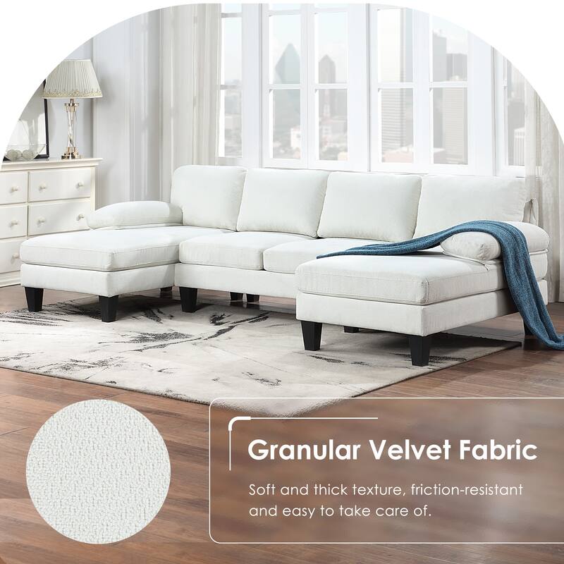 MERAX 6-Seat U-Shaped Sofa with Double Chaise