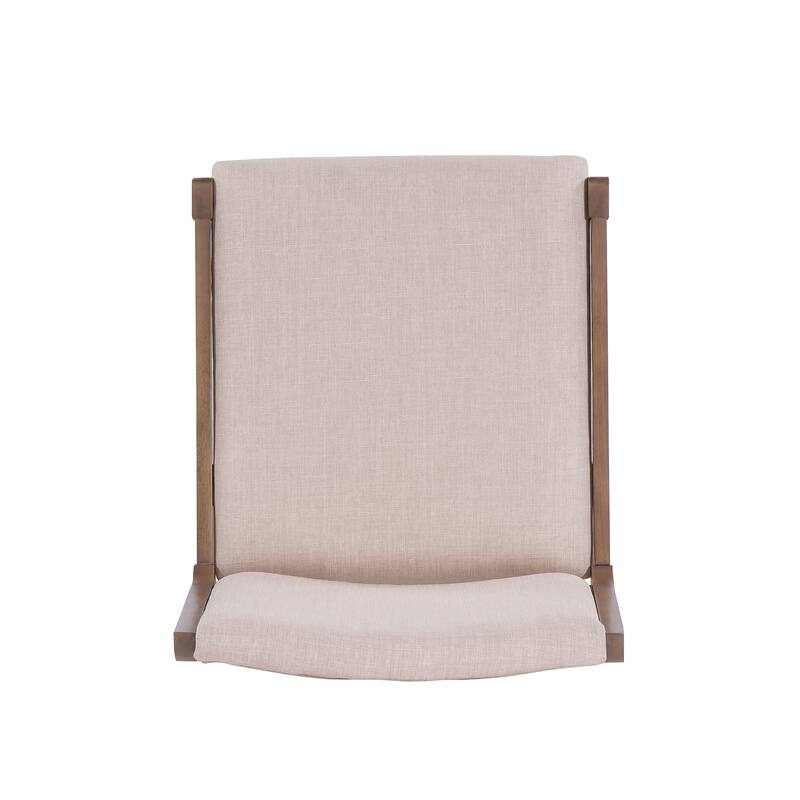 Christopher Knight Home - Mid-Century Modern 3-Piece Dining Set with Square Wood Table and Upholstered Armless Dining Chairs