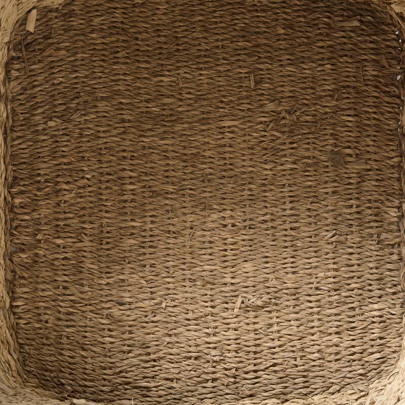 Cullen Grey Seagrass Twisted Square Baskets (Set of 3)