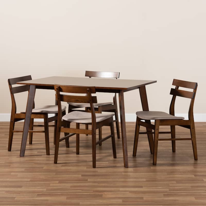 Eleri Mid-Century Modern Transitional 5-Piece Dining Set
