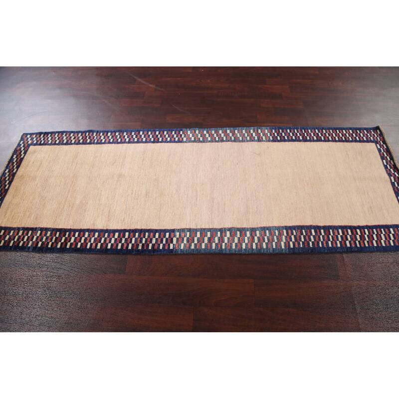 Gabbeh Kashkoli Oriental Staircase Runner Rug Hand-knotted Wool Carpet - 2'10" x 7'11"