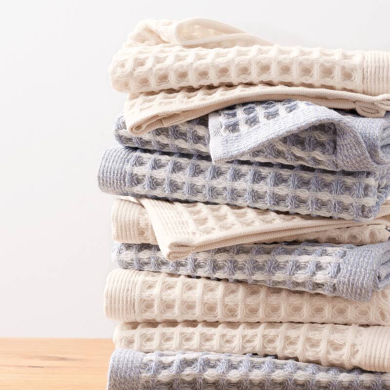 DKNY PURE Yarn Dyed Waffle 4-piece Washcloth Set