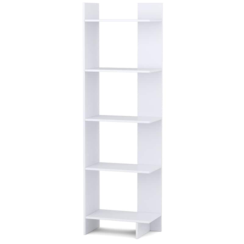 Space-Saving 5-Tier Display Bookshelf for Office and Bedroom Use - 19" x 11.5" x 63" (L x W x H)