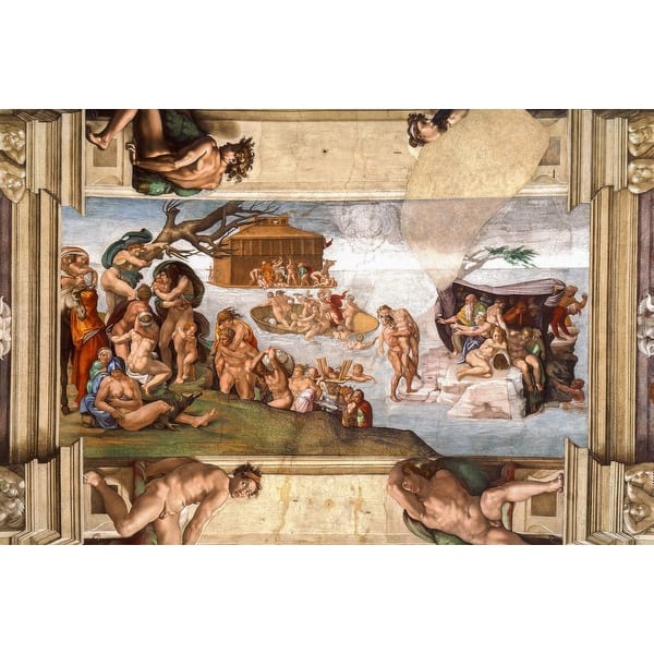 Shop Easy Art Prints Michelangelo S The Deluge Sistine Chapel