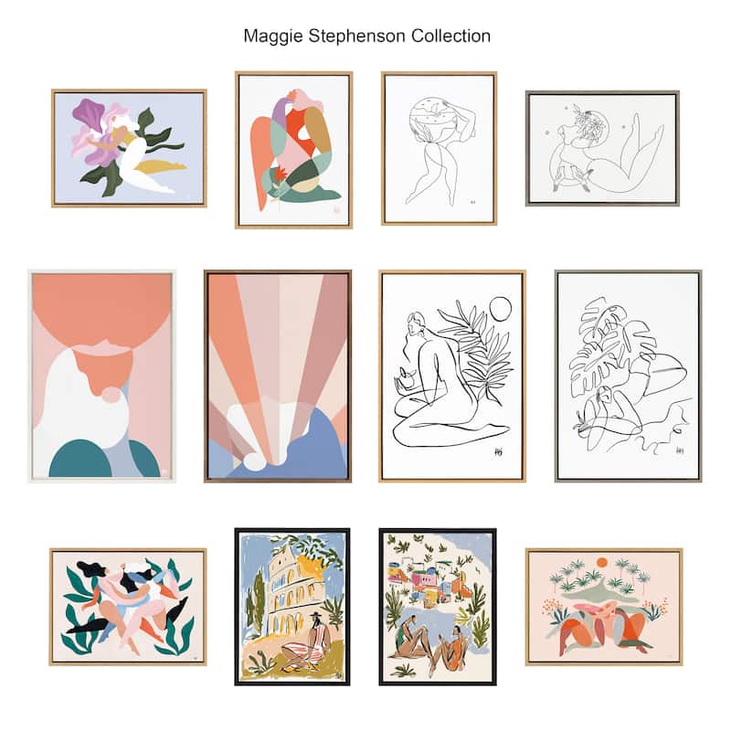 Kate and Laurel Sylvie Are Enough Framed Canvas by Maggie Stephenson