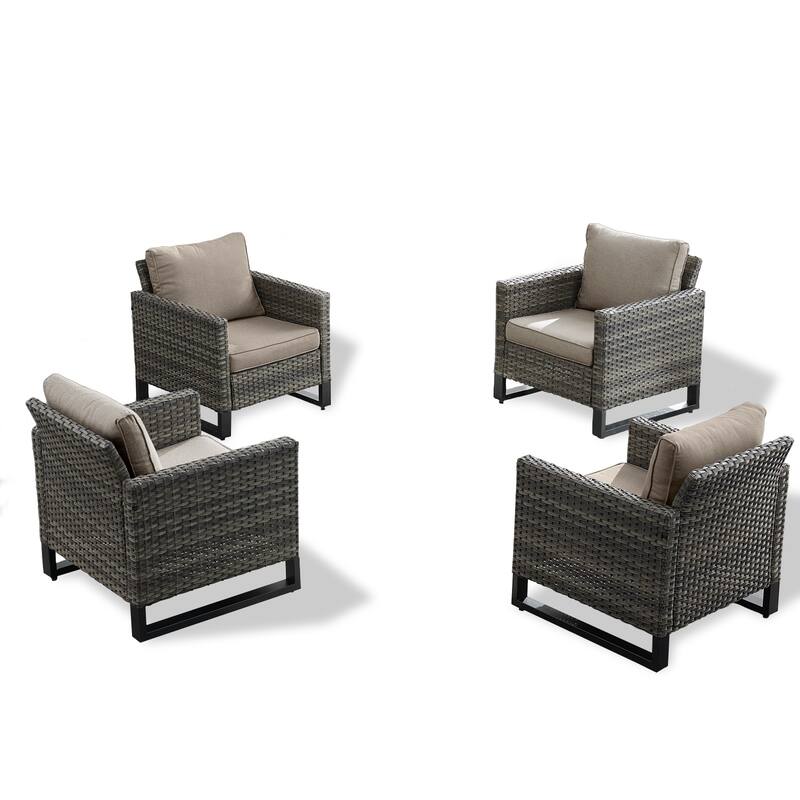 Gymojoy 4-Piece Outdoor Patio Garden Chairs with Cushion