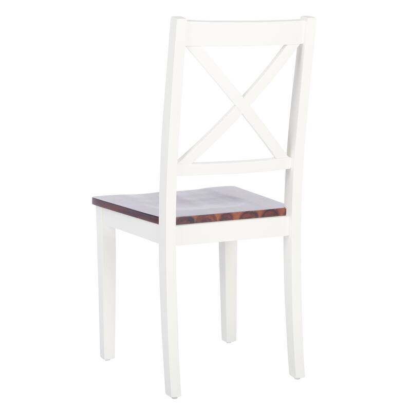 SAFAVIEH Lulla Farmhouse x-Back Dining Chair (Set of 2) - 18.4" W x 19.9" L x 37" H - 18Wx20Dx37H