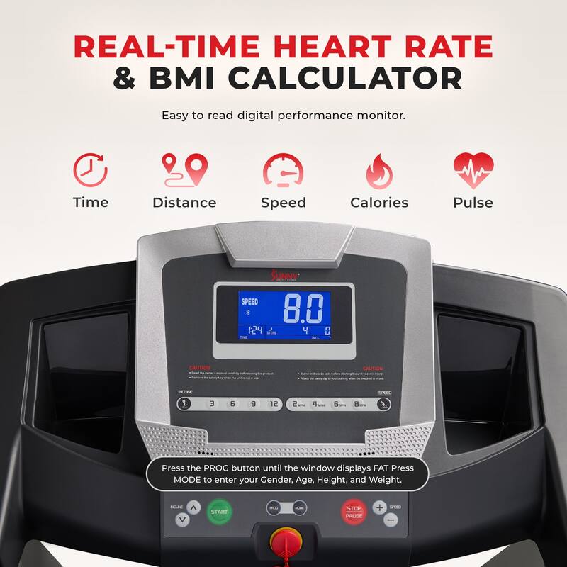 Smart Treadmill with Auto Incline, Bluetooth