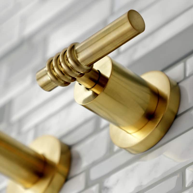 Milano Two-Handle 3-Hole Wall Mount Bathroom Faucet
