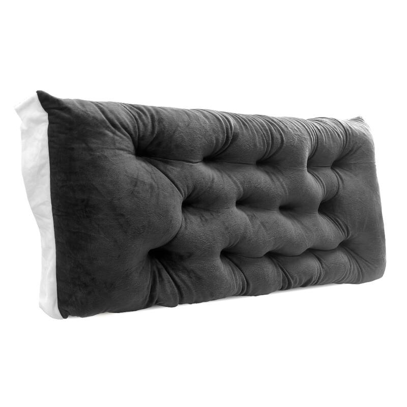 Velvet Bed Headboard Pillow with Tie-on Cushion Backrest for Bed Cushion,Sofa Cushion