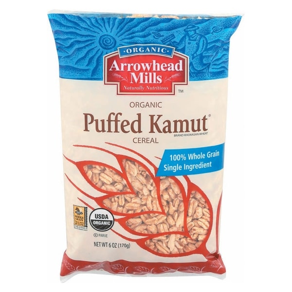 Arrowhead Mills Organic Puffed Kamut Cereal - Case of 12 - 6 oz.