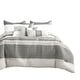 preview thumbnail 5 of 3, Wellco Bedding Comforter Set Bed In A Bag - 7 Piece Luxury Bedding Sets - Oversized Bedroom Comforters, White and Grey