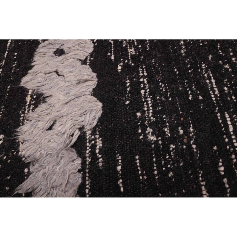 ECARPETGALLERY Hand-knotted Looma Black Wool Rug - 8'3 x 10'0
