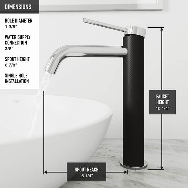 dimension image slide 0 of 2, VIGO ConcretoStone Oval Vessel Bathroom Sink with Lexington Bathroom Faucet and Pop-Up in Brushed Nickel