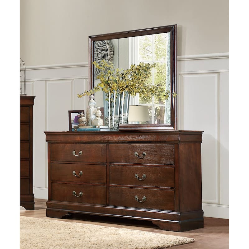 Traditional Design Dresser Classic Bedroom Furniture - Brown Mix
