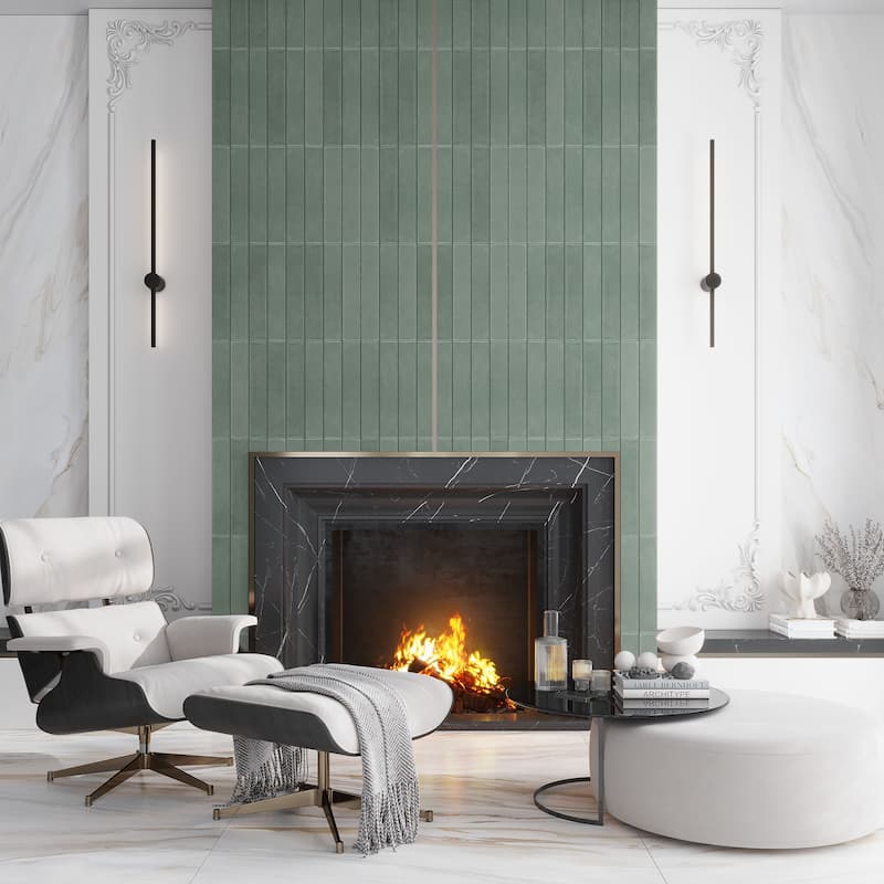 Cadence 3x16 Muted Olive Green Porcelain Subway Wall and Floor Tile (14.21 sq ft/case) - 44 Pack