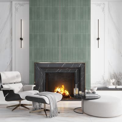 Cadence 3x16 Muted Olive Green Porcelain Subway Wall and Floor Tile (14.21 sq ft/case) - 44 Pack