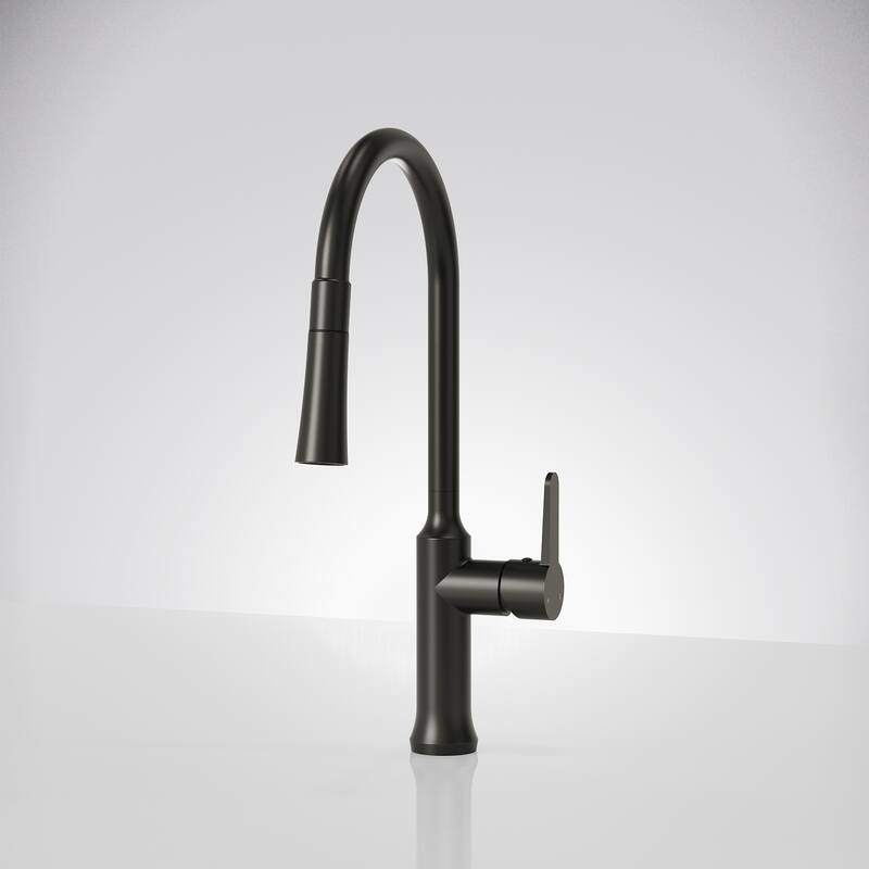 Single Handle Pull Down Kitchen Faucet with Sprayer Brass Swivels 360° Kitchen Faucet
