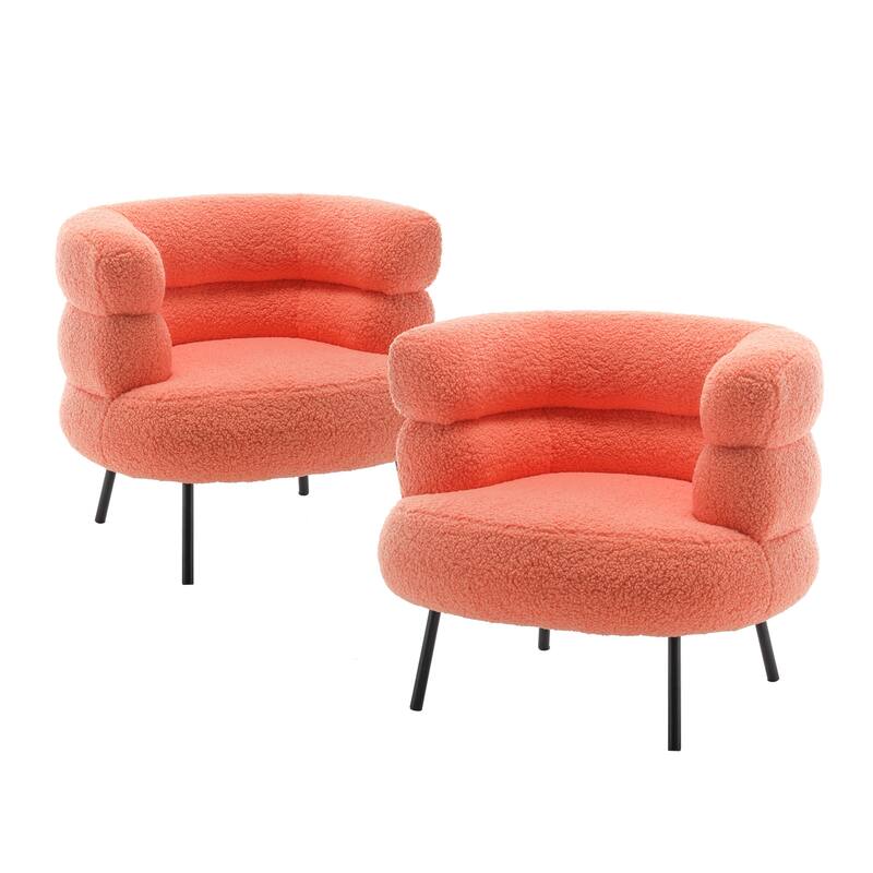XINMICS Modern Accent Chair Upholstered Armchair for Living Room, Bedroom