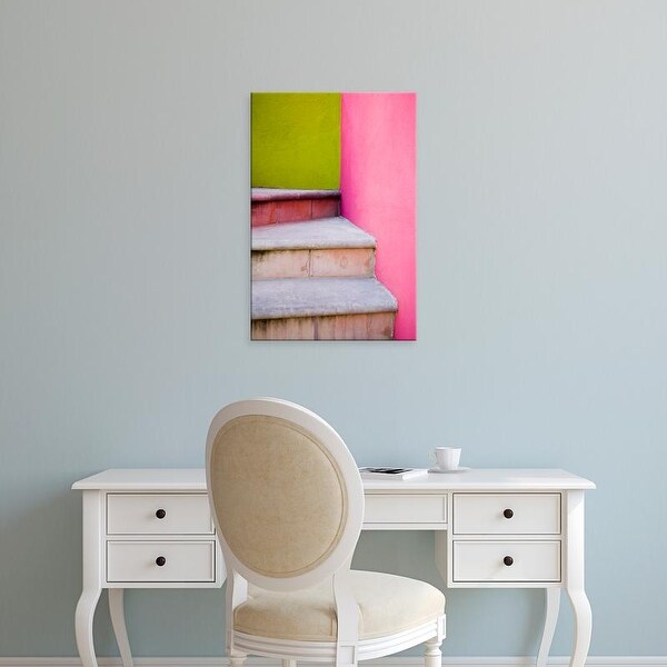 Easy Art Prints Julie Eggers's 'Stairs And Colorful Walls Of A House In San Miguel' Premium Canvas Art