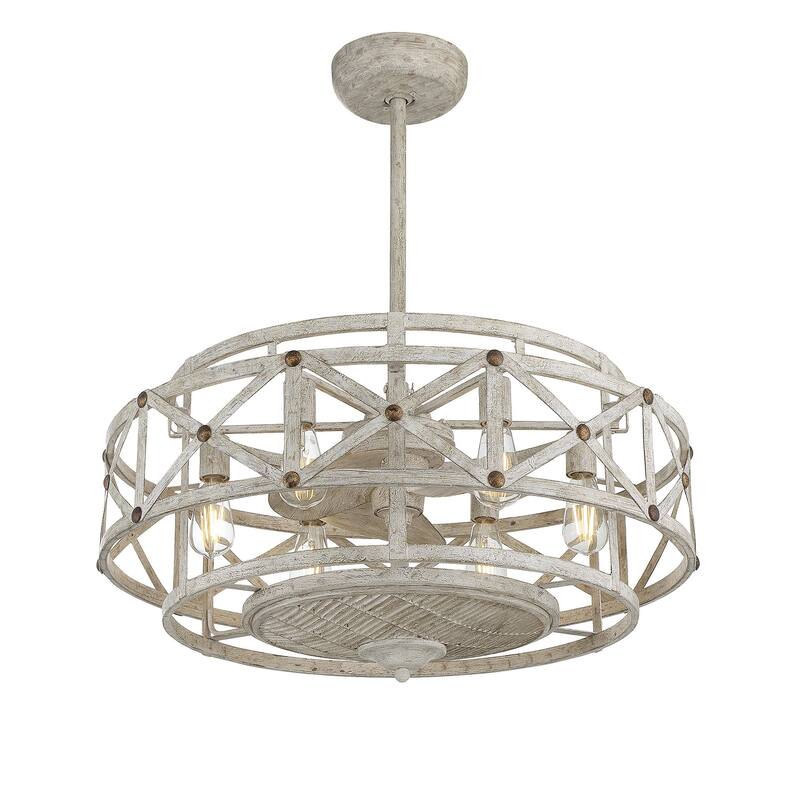 Provence with Gold Accents Six Light Fan D'lier from the Colonade Collection