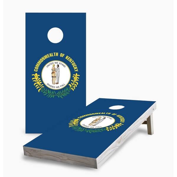 slide 2 of 7, Kentucky State Flag Cornhole Game (Choose Wraps or Boards) 2x4 Boards (24" x 48") - Include ALL Accessories
