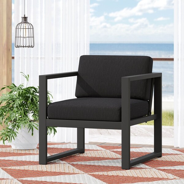 black metal outdoor club chairs