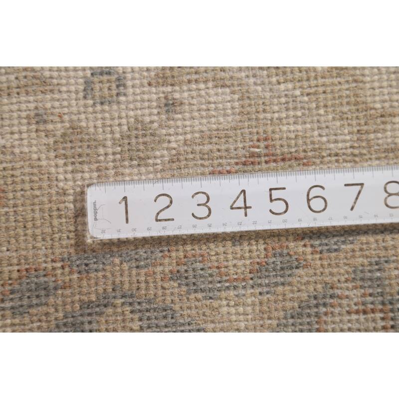 Ivory Oushak Oriental Runner Rug Handmade Wool Carpet - 2'6"x 9'10"