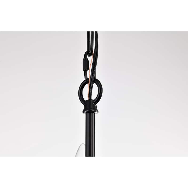 Rosalynne 28-Inch 9-Light Black Finish 2-Tier Drip Cup Candelabra Chandelier Ceiling Light