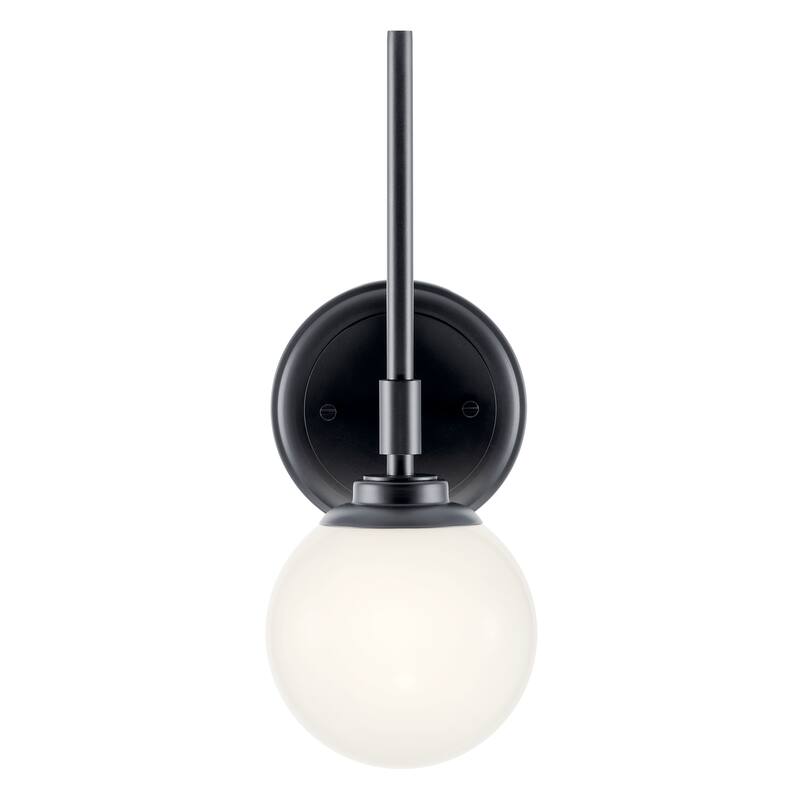 Benno 1-Light Wall Sconce with Opal Glass Shade