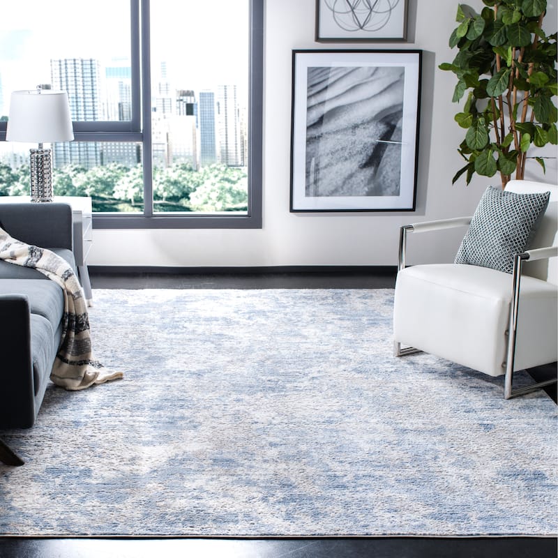 SAFAVIEH Amelia Modern Abstract Rug - 9' x 12' - Grey/Blue - Rectangle