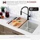 preview thumbnail 6 of 20, STYLISH 31 inch Stainless Steel 18G Double Bowl Dual Mount Kitchen Sink - Brushed Stainless Steel - 31" x 18" x 9"