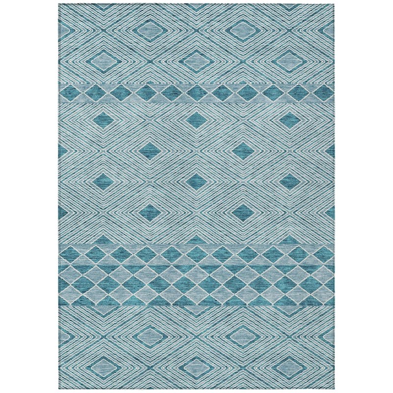 Machine Washable Indoor/ Outdoor Chantille Moroccan Boho Rug