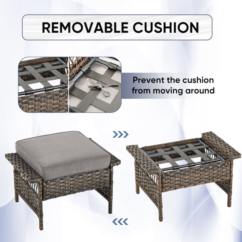 Pocassy 41 in Fire Pit Table with Patio Sofa Chair Funiture