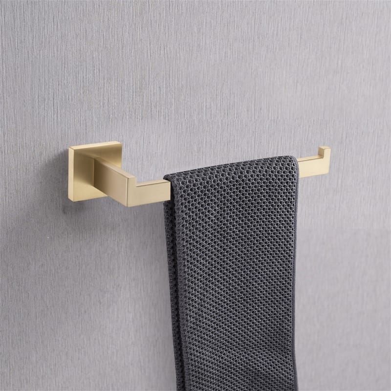 Wall Mount 4 Piece Bathroom Hardware Set Brushed Gold Bathroom Accessories Set Stainless Steel Towel Holder Bar Set