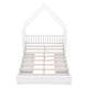 preview thumbnail 11 of 12, Wood Queen Size House Platform Bed