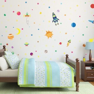 Walplus Mysterious Galaxy Planets Space Wall Stickers Nursery Decor