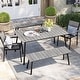 preview thumbnail 3 of 37, Outdoor 3/5/6-Piece Furniture Patio Dining Set with Rectangular Table
