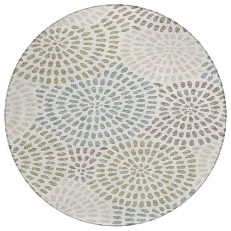 Machine Washable Indoor/ Outdoor Casual Ric Chantille Rug