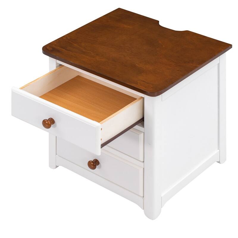 3-Pieces/1-Piece Bedroom Sets Full/Queen Size Platform Bed with Nightstand(USB Charging Ports) and 6-Drawer Storage Chest