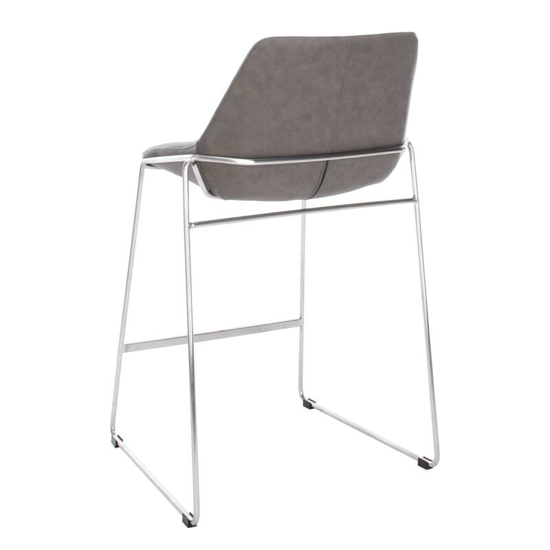 SAFAVIEH Essyllt Mid-Century Modern Counter Stool - 25" W x 22" D x 39" H - 25Wx22Dx39H