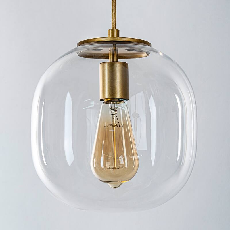 Mid-Century 7-Light Cluster Glass Globe Kitchen Island Pendant Chandelier - W35.43"