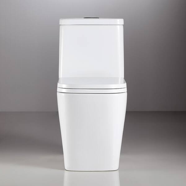 Shop Modern Double Pumped One Piece Toilet High Efficiency White 26 X15 X31 On Sale Overstock 31665022