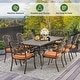 preview thumbnail 66 of 92, Versatile Outdoor Dining Sets w Swivel/Folding Chairs & Steel Slat Table and HDPE Dining Table Set for Gardens, Patios