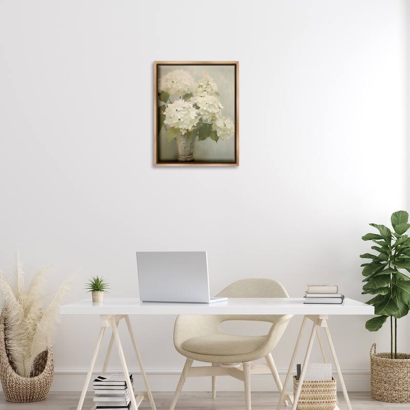 Stupell Faded Country Hydrangeas Framed Floater Canvas Wall Art Design By Arlington Prints