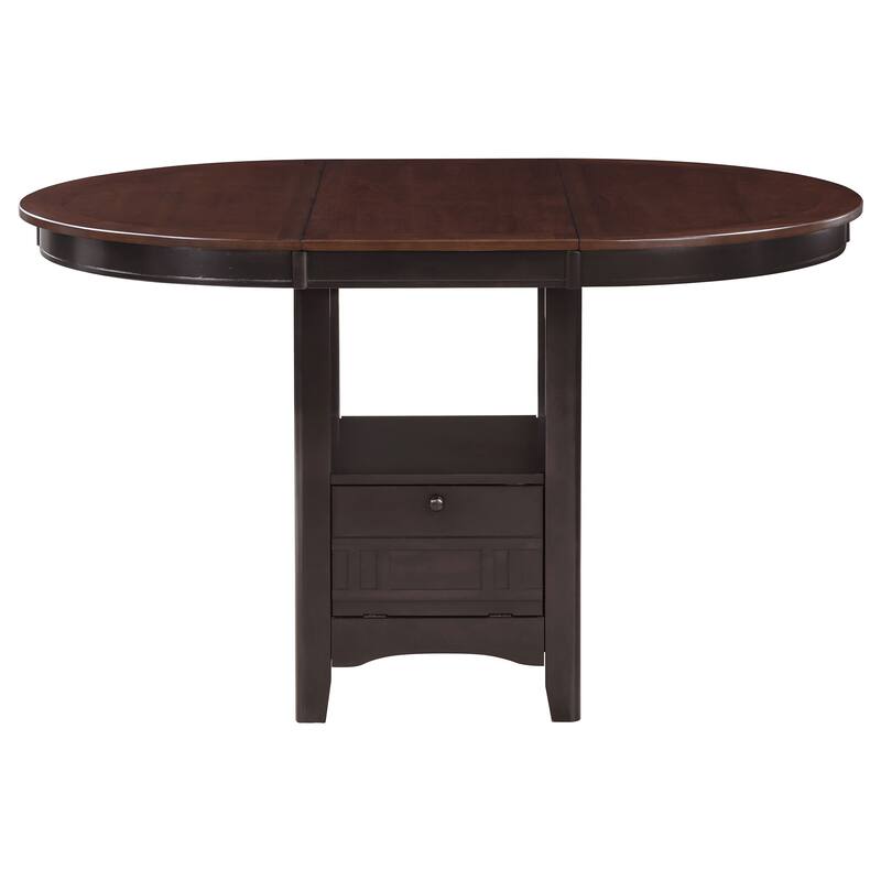 Coaster Furniture Lavon Oval Counter Height Table Brown - 42.00'' - 60.00'' x 42.00'' x 36.25''