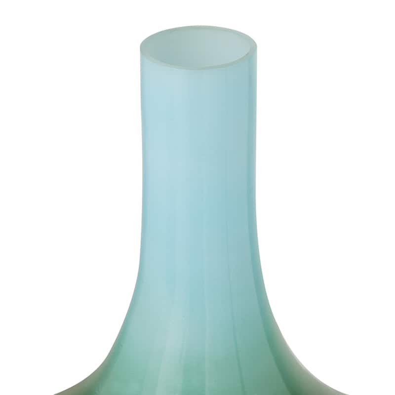 Glass Ombre Decorative Vase - Green - Roche River Decor