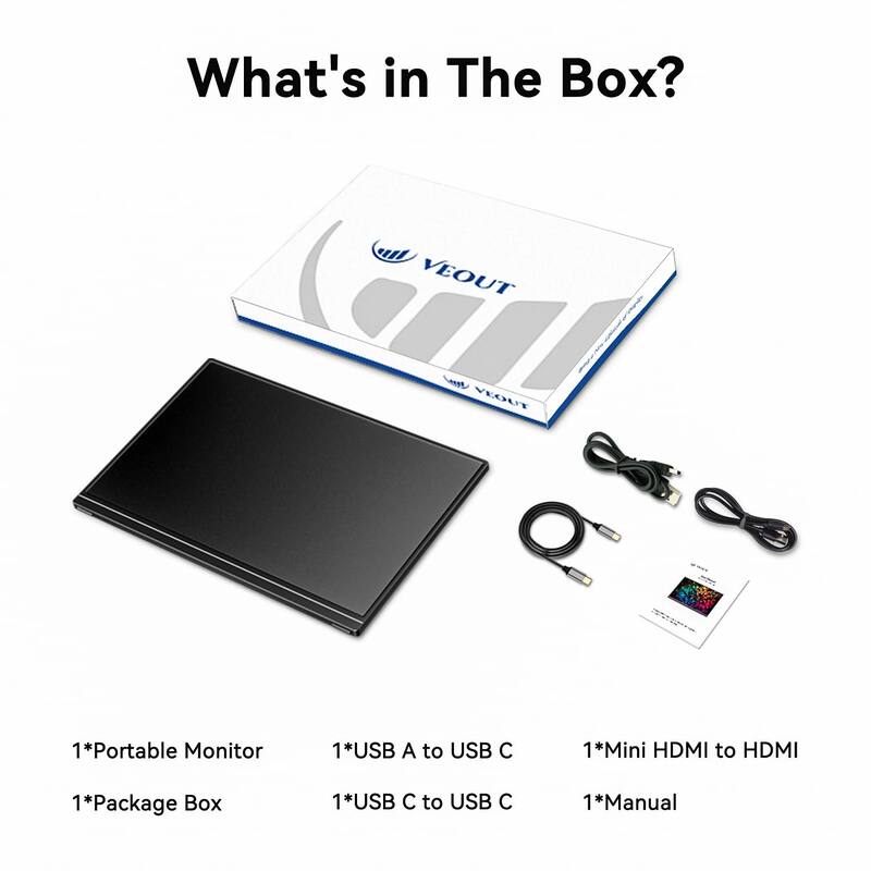 16 Inch Portable Monitor, 1920x1200P IPS Laptop Screen