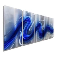 Statements2000 Blue Silver Modern Abstract Metal Wall Art Statements2000 Silver Blue Modern Abstract Metal Wall Art Sculpture By Jon Allen Electric