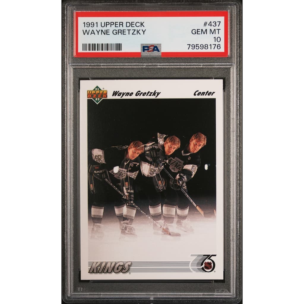 Wane Gretzky 1991 Upper Deck Hockey Card #437 Graded PSA 10 - 8'6" x 11'6"